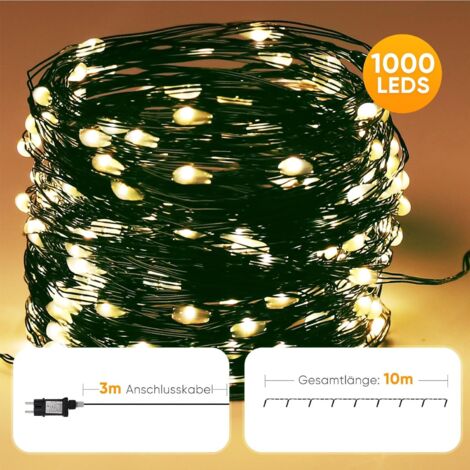 Catena Luminosa Da Esterno Da 30 M, 50+2 Lampadine, Infrangibile, Impermeabile, Luci LED Collegabili, Bianco Caldo, Plug & Play, Per Interni Giardino Balcone Casa Matrimonio Festa Natale Classe 89797656