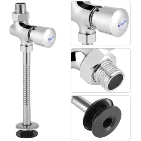 Orinatoio Valvola Di Scarico Orinatoio Valvola Di Scarico Cromo Tipo Di Manopola A Parete Armadio A Vista Ritardo Manuale Spegnimento Automatico Per Wc Da Bagno