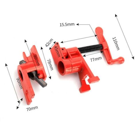 3 Morsetti A Leva A Sgancio Rapido Per Lavorazione Legno – Serraggio 45 Kg, Angolo 190°, Zincato Anti-Ruggine