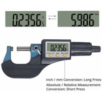 Micrometro Digitale 0-25mm – Risoluzione 0.001mm, Display LCD, Batteria CR2032, Custodia Inclusa