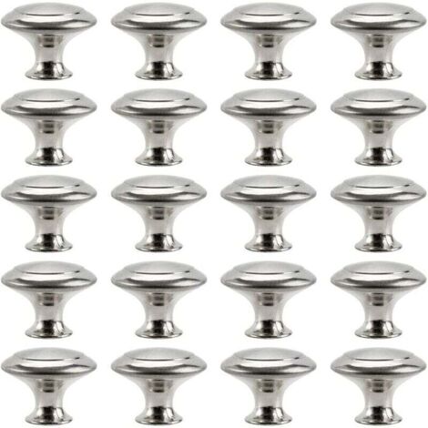Pomos de acero inoxidable para armarios de cocina, puertas, cajones y armarios (20 unidades)