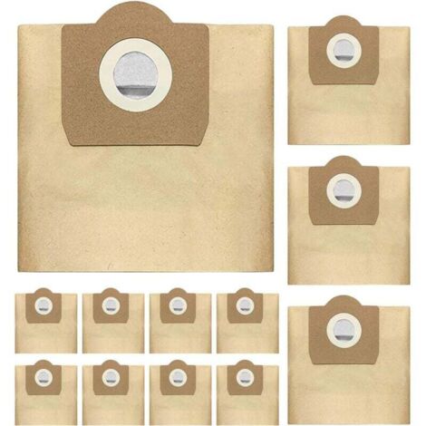 12 bolsas para aspiradoras Karcher 6.959-130.0 MV 3 / WD 3.xxx / A 22xx / A 25xx / A26xx / SE 4001, 4002 (1/4)