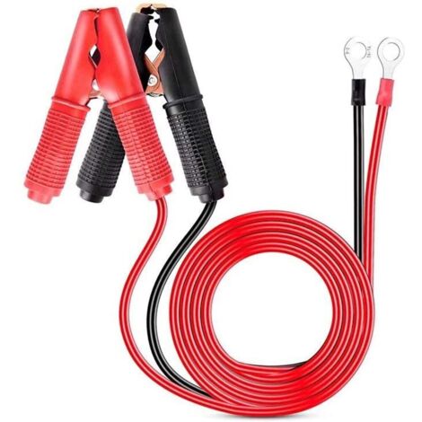 Cargador de batería de coche con pinza de cocodrilo de 30 A, 12 V y 24 V, puente de 1 m, 2 unidades (1/5)