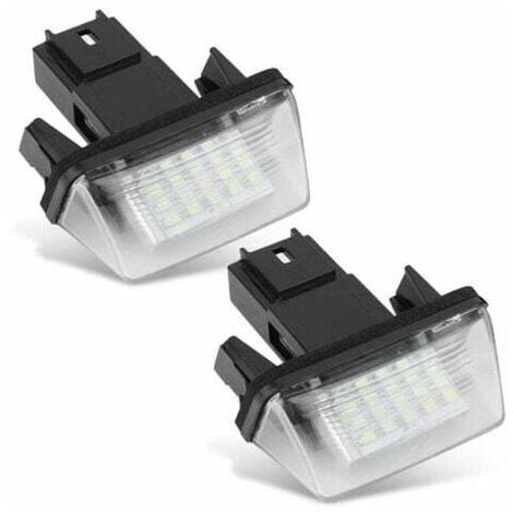 KZQ 2 luces de matrícula izquierda y derecha de 18 LED para C3 2002-2009 / BERLINGO / 306 307 406 5008