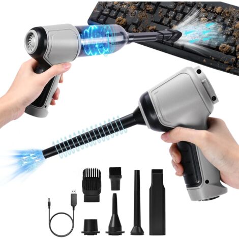 Aspiradora de mano, miniaspiradora 3 en 1, potente aspiradora de mano inalámbrica de 9000 Pa, 120 W, 4000 mAh, carga rápida USB, para coche, limpieza de pelos de mascotas y hogar. (1/5)