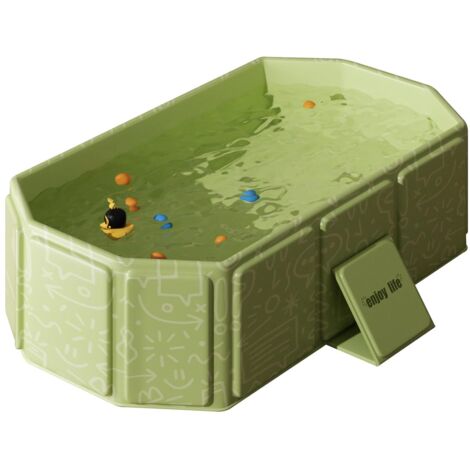 Baignoire pliable pour bébé, pour les nourrissons et les tout-petits, avec base antidérapante, rangement facile, ideal para les petits espaces, vert graffiti