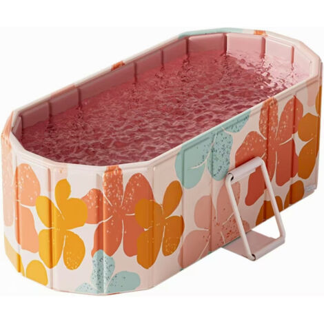 Hielera portátil con aislamiento de 119 cm para deportistas, sin inflar, apta para ducha, para interior y exterior, color rosa (1/5)