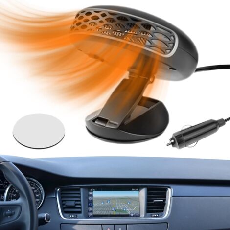 Calentador de coche portátil de 12 V, enchufable al encendedor, 150 W, de calentamiento rápido, descongelador y desempañador de parabrisas para todo tipo de vehículos. (1/5)