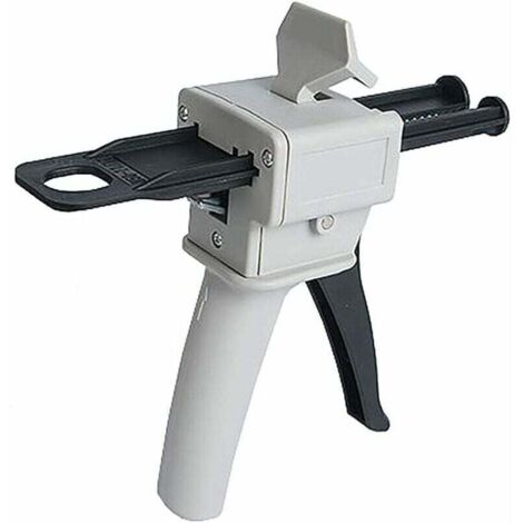 Pistola extrusora, pistola dispensadora de epoxi de 50 ml, aplicador de mango para pistola de pegamento epoxi AB para mezclar pegamento, proporciones 1:1 y 2:1 (pistola) (1/4)