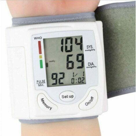 Medidor y detector de presión arterial, tensiómetro de muñeca - Tensiómetro inteligente profesional, detección automática de hipertensión y latidos irregulares (1/4)