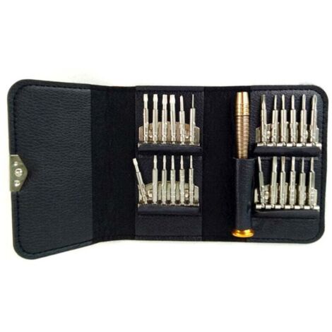 Kit de herramientas de reparación de destornilladores portátiles 25 en 1, destornillador para computadoras, MacBook Pro, tabletas, PC, portátiles, teléfonos celulares, relojes, gafas, iPad (1/4)