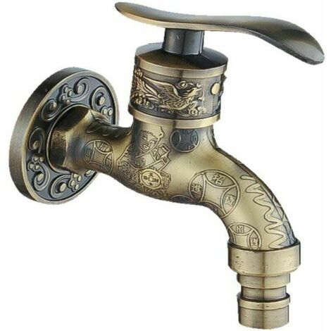 Grifo de bañera vintage con acabado en bronce, grifo mezclador para lavabo de baño con agua fría y caliente, grifo para hervidor vintage (1/4)