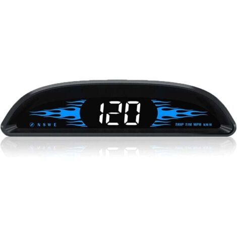 Velocímetro HUD universal para coche de 4 pulgadas, pantalla para parabrisas, velocímetro digital MPH/KMH, detector de velocidad GPS, alarma de exceso de velocidad, conexión USB.