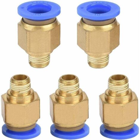 Paquete de 5 conectores rápidos Conector neumático (G1/8" x 10 mm) (1/4)