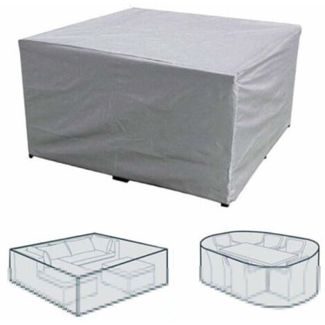 AIDUCHO Funda Protectora Rectangular para Muebles de Jardín, Poliéster, Impermeable, Antipolvo, Anti-UV, para Silla o Mesa de Jardín (Dimensiones: 86x86x36cm) (1/4)