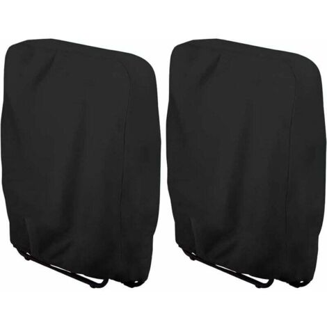 Funda para tumbona plegable, 2 piezas, impermeable, para tumbona de jardín, para sillón relax, 71 x 110 cm (negro)