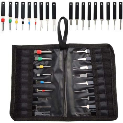 Kit de herramientas para extracción de terminales de coche (18 piezas) y extractor de conectores de cables (1/4)