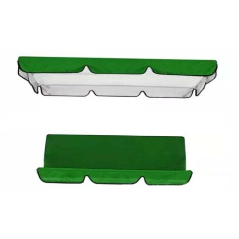 Toldo para columpio de exterior de patio, funda de repuesto, toldo convertible para columpio, resistente a los rayos UV y al agua, medidas superior: 164 × 114 × 15 cm + asiento: 50 × 50 × 10 cm