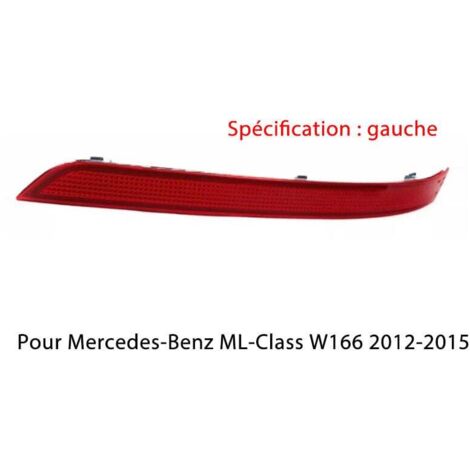 Luz antiniebla trasera, compatible con Mercedes-Benz 12-15ML Clase W166 Lámpara trasera ML320 Lámpara lateral ML350 Reflector Lámpara lateral Barra trasera Reflector (izquierda) (1/4)