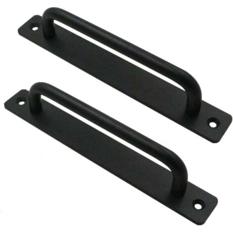 Paquete de 2 manijas de aleación de aluminio para puertas corredizas, manijas de alto rendimiento, manijas para puertas de gabinetes, perillas para cajones, negras, 212 cm (1/4)