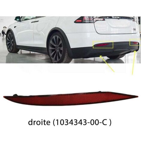 Luz antiniebla trasera para Tesla modelo X 2015-2020, luz de parachoques trasero, luz de barra trasera, reflector, luz de señal, luz reflectora, lado derecho (1034343-00-C) (1/4)