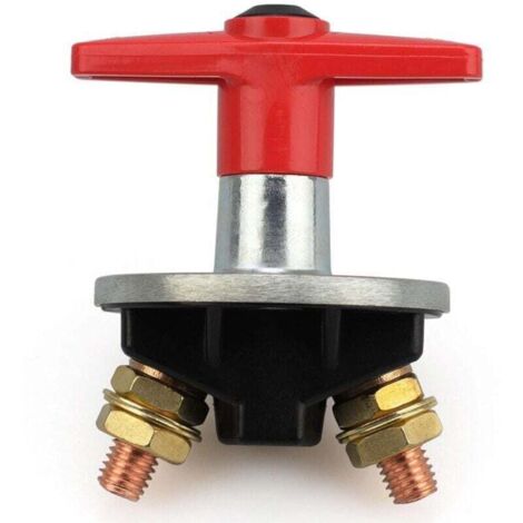 Interruptor de batería de 12 V, aislador, desconexión de batería principal, interruptor de apagado con llaves, interruptor de batería de 300 A para barco, coche, camión (1/4)