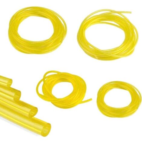 Paquete de 4 mangueras de combustible: 2 x 3,5 mm, 2,5 x 5 mm, 3 x 5 mm y 3 x 6 mm. Longitud: 1,2 m. Para motosierras y cortacésped. (1/4)