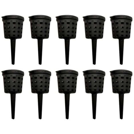 Paquete de 10 cestas de malla para fertilizantes, macetas para vivero, acuario portátil con tapa, vasos nutritivos para plantar suculentas, orquídeas y bonsáis.