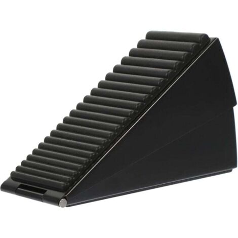 Tope de puerta anticolisión para la seguridad de manos y dedos de bebés, niños y niñas, color negro (1/4)