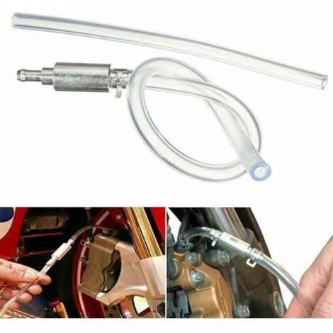 Manguera de purga de frenos - Kit de purga de frenos con válvula unidireccional, herramienta de purga de tubo, kit de purga de sistema de frenos para embrague de motocicleta y automóvil (1/4)
