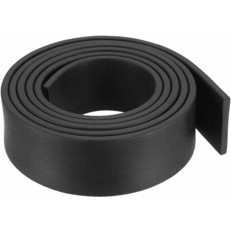 Tira de sellado de goma rectangular sólida de 25 mm de ancho, 3 mm de grosor y 1 metro de largo, color negro. (1/3)
