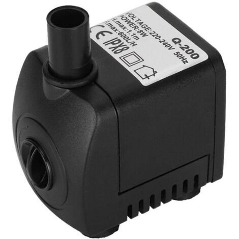 Bomba de agua sumergible para acuario de 8 W, con filtro bajo y succión inferior, 220-240 V