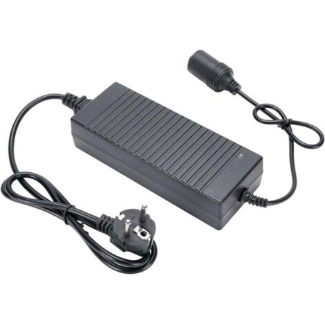 Adaptador de corriente CA a CC 12 V 15 A, convertidor electrónico para encendedor de coche, 100-240 V, con cable de 1,5 m, para inflador y refrigerador de coche. (1/4)