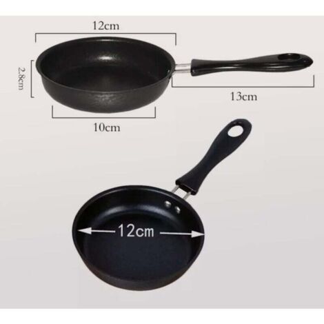 Sartén Mini Antiadherente Holibanna Para Huevos Y Tortillas - 12 Cm, Ideal Para Inducción Y Gas, Incluye Tapa
