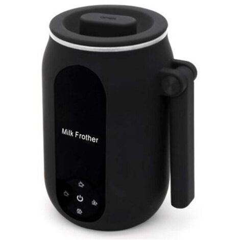 Espumador de leche eléctrico 4 en 1, calentador de leche de 450 ml, vaporizador con mango giratorio, para café, latte y capuchino