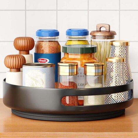 Especiero giratorio de 30 cm, organizador para armario, despensa, cocina, encimera, refrigerador, oficina.
