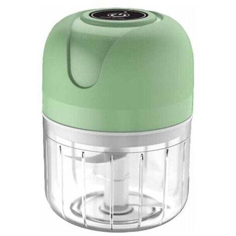 Procesador de alimentos eléctrico - Mini picador de ajo inalámbrico - 250 ml - Recargable por USB - Desmontable - Para comida de bebé, chile, cebolla, ajo y carne