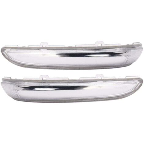 par de cubiertas de luz de señal de giro del espejo retrovisor, 9814464680 Reemplazo de lente de luz indicadora del espejo retrovisor para Peugeot 208 2012-2019, lente duradera y (1/4)