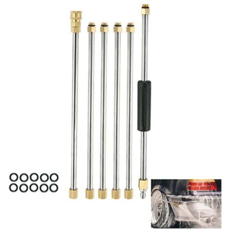 Kit de extensión para hidrolavadora de 4000 PSI y 1/4" con junta tórica y 6 varillas de extensión (1/4)
