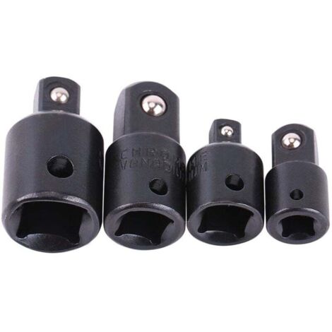 Adaptador de llave de impacto de 1/4", 3/8" y 1/2", 4 piezas de reductor de vaso, convertidor de destornillador de vaso para conversión de destornilladores de impacto y llaves de trinquete. (1/4)
