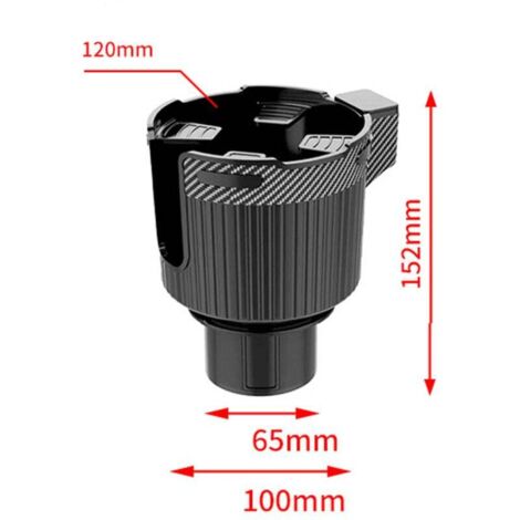 Adaptador expansor de vasos para coche, para botellas grandes de 3,0 a 4,4 pulgadas. (1/4)