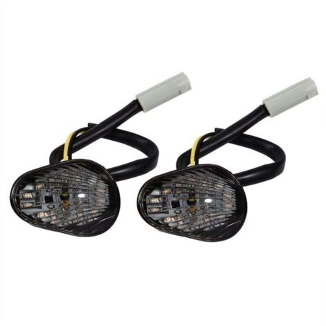 Luz de señal de giro LED, 1 par, luz indicadora LED ámbar empotrada para YZF R1 R6 R6S (humo) (1/4)