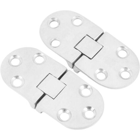 Bisagras marinas de acero inoxidable 316 (paquete de 2) para puertas y ventanas de barcos y vehículos recreativos. Máxima resistencia, 66 x 30 mm. (1/4)