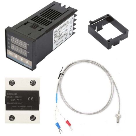 Controlador de temperatura digital REX-C100, CA 110 V-240 V, 0 ℃-400 ℃, kits de alarma PID, termostato inteligente digital con salida de relé, REX-C100FK02-VDN