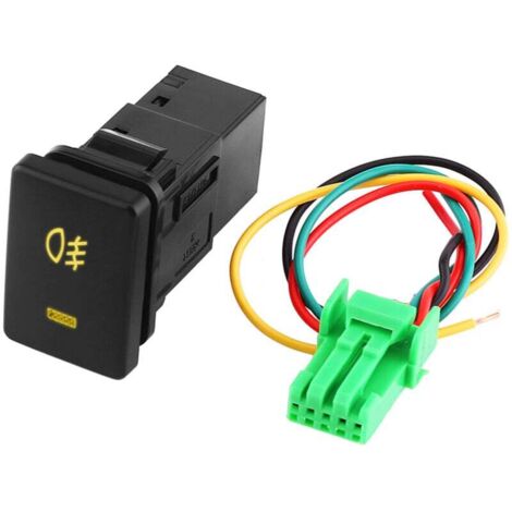 Interruptor de luz antiniebla para coche, 12 V CC, 4 cables, botón de encendido y apagado para Camry, Yaris, Highlander, Prius, Ralink y Corolla A (1/4)