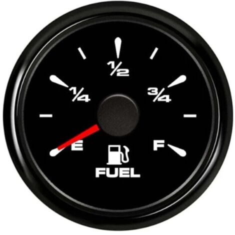 Indicador de nivel de combustible, pantalla digital LED E-1/4-1/2-3/4-F 52 mm 0-190 ohmios 240-33 ohmios (1/4)