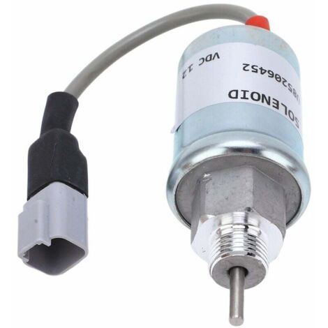 Válvula solenoide de corte de combustible de 12 V 185206452, repuesto de alta resistencia para Perkins GG-402D-15 GH-403D-07 (1/4)