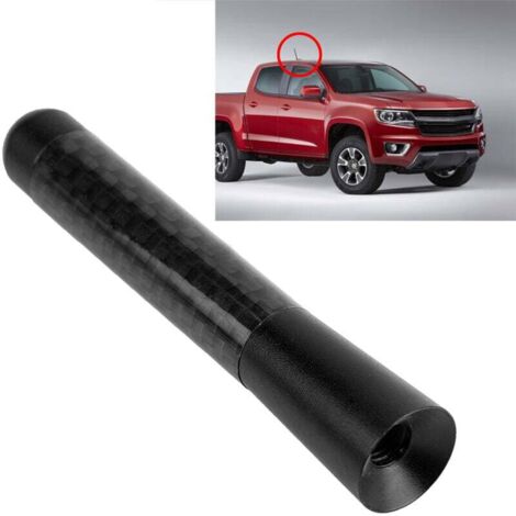 Antena EVGATSAUTO para coche, antena corta de radio atornillable de fibra de carbono de 3" para modificación universal del vehículo.