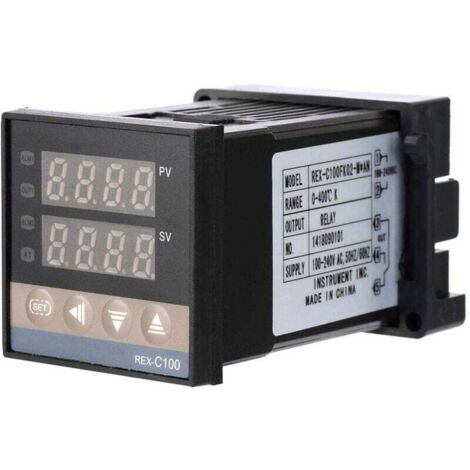 REX-C100FK02-MAN Termostato digital LED de 0℃ a 400℃, controlador de temperatura digital con alarma LED, controlador de temperatura PID (1/4)