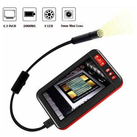 Cámara de inspección de boroscopio industrial de 10M + pantalla LCD de 4,3 '' a prueba de agua 1080P (1/5)